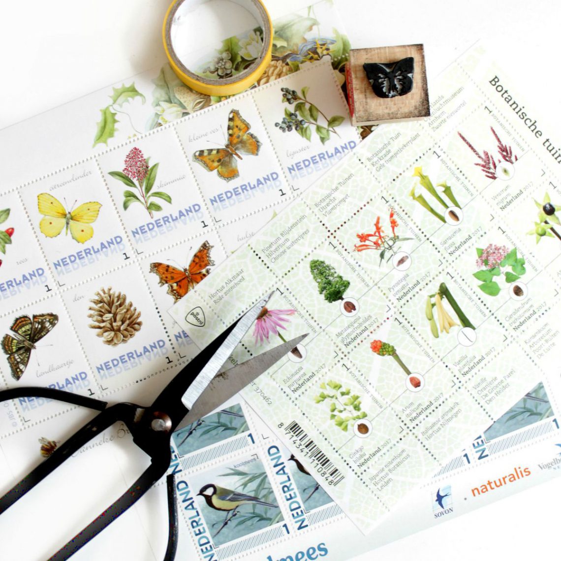 postzegels botanisch thema