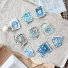 45 postzegels met vensters - blauw - Afbeelding 2