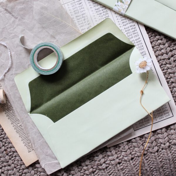 Set vintage enveloppen - groen